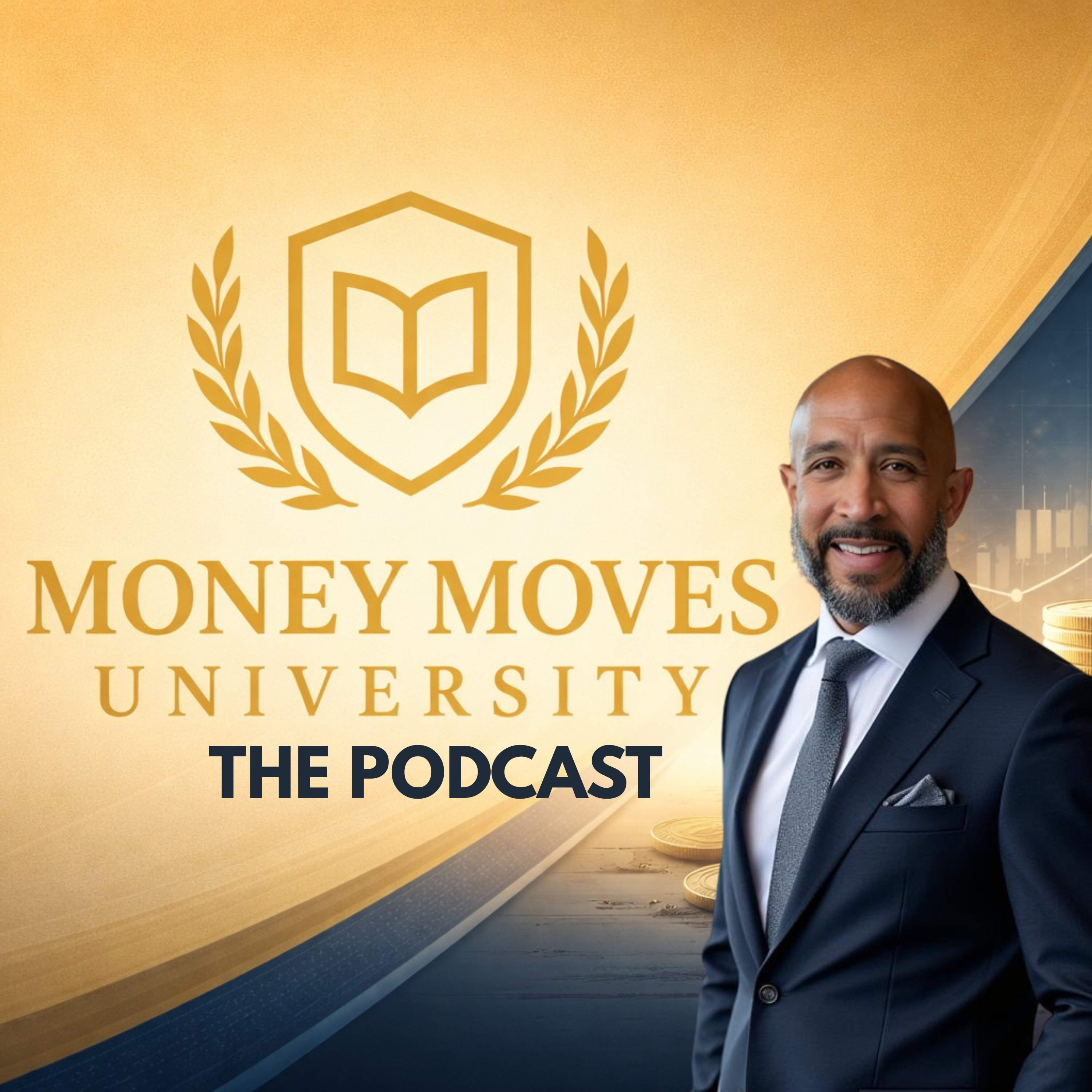 Money Moves University Podcast cover featuring host James Jackson III